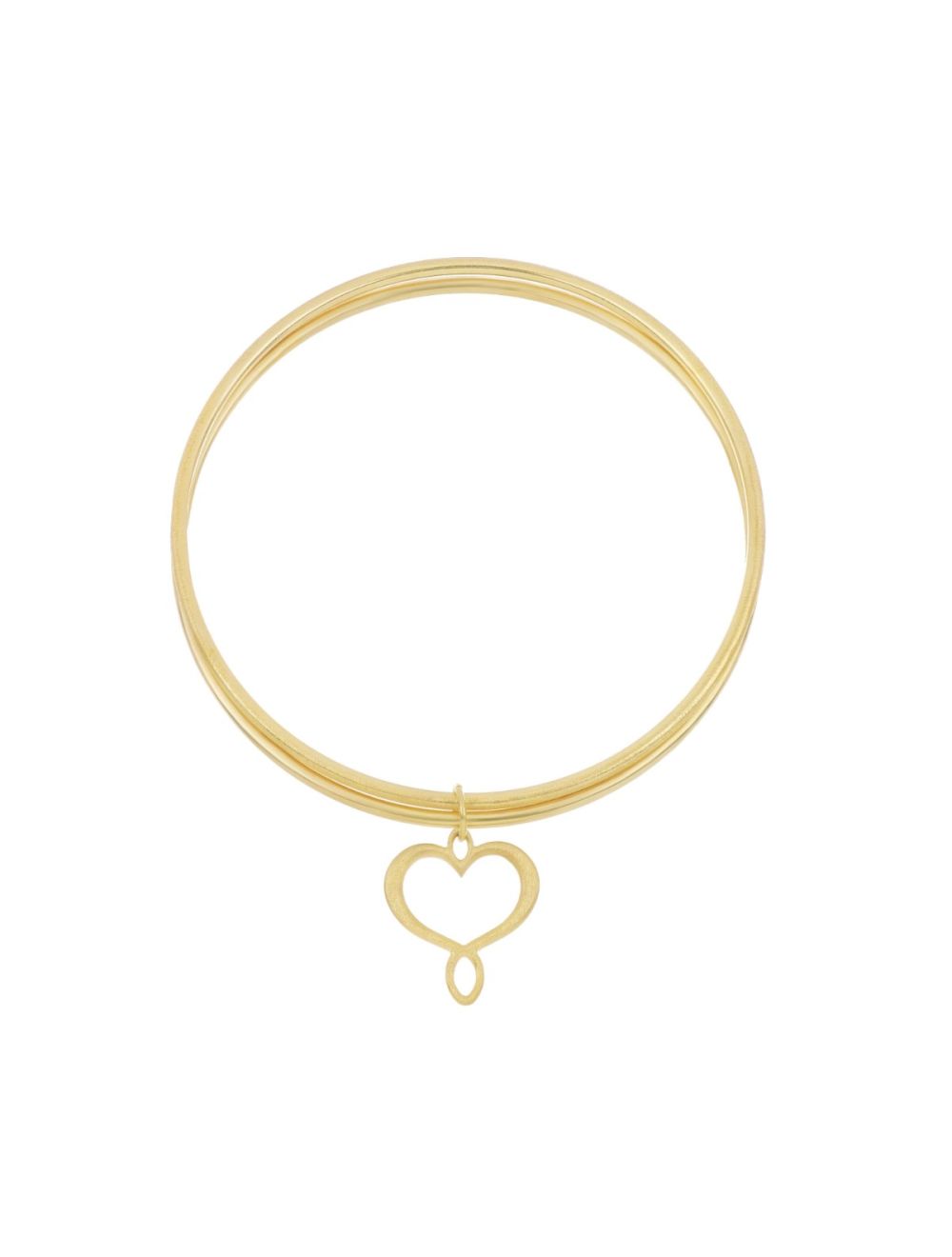 BRACCIALE RIGIDO CUORE SATINATO