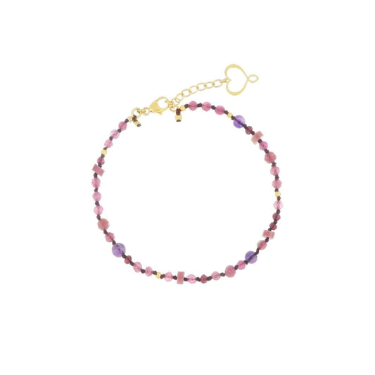 BRACCIALE NODI TORMALINA ROSA