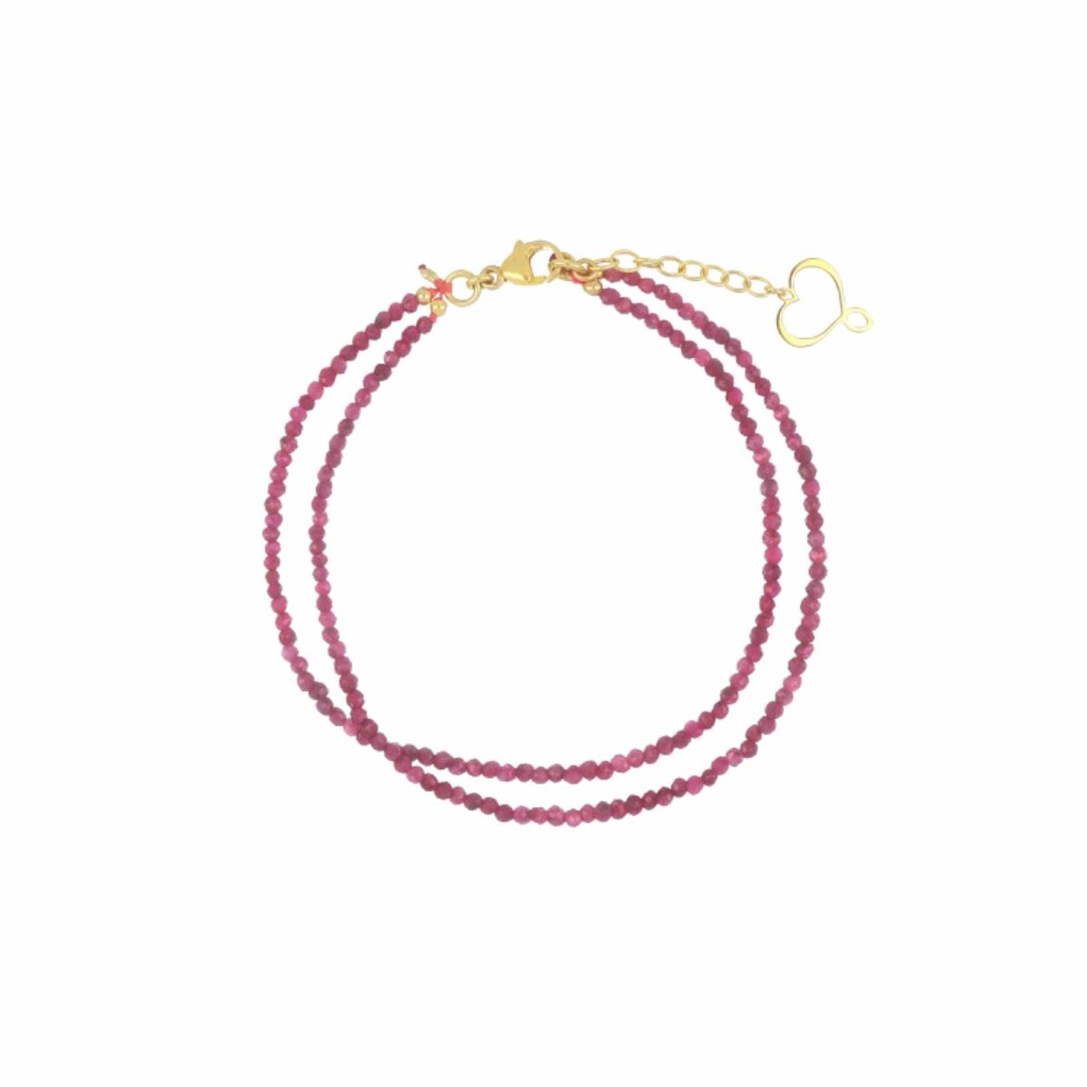 BRACCIALE PENTAGRAMMA RUBINO