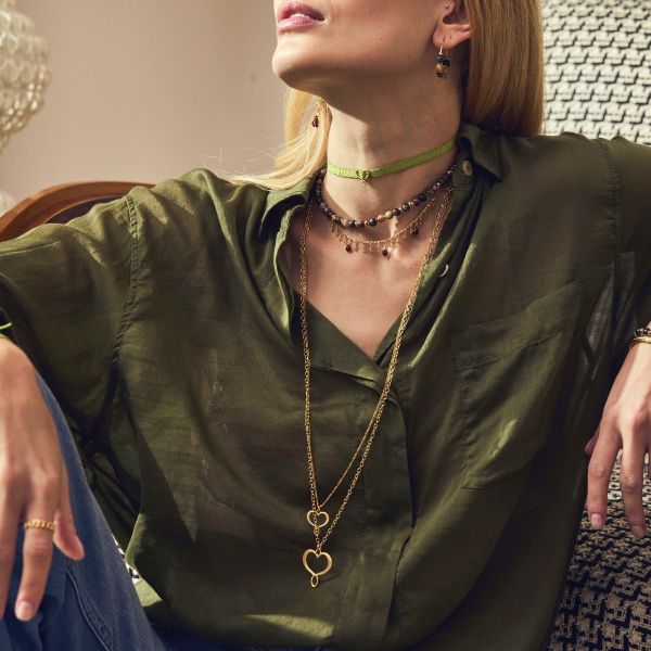 COLLANA CUORE SATINATO