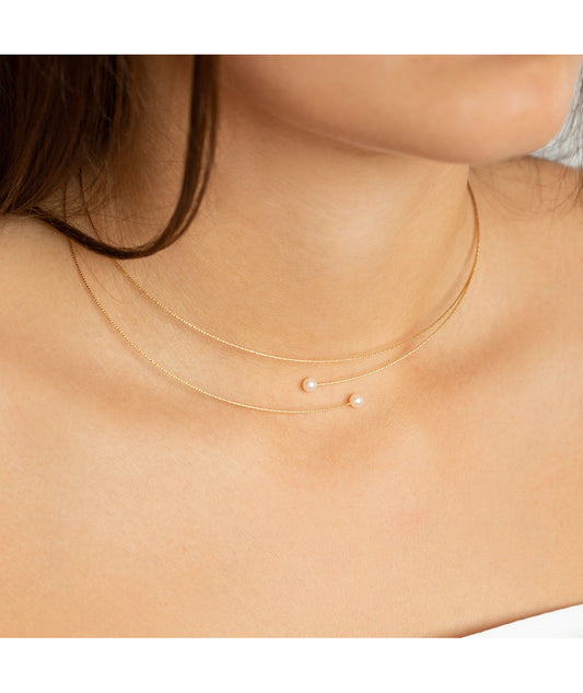 COLLANA NEVE ORO E PERLE - Tangredi Gioielleria