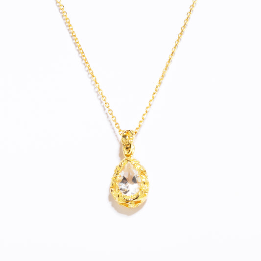 COLLANA DORATA CON CRISTALLO DI ROCCA