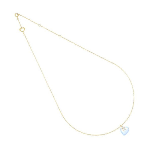 GIROCOLLO BATTITO CUORE AZZURRO - Tangredi Gioielleria