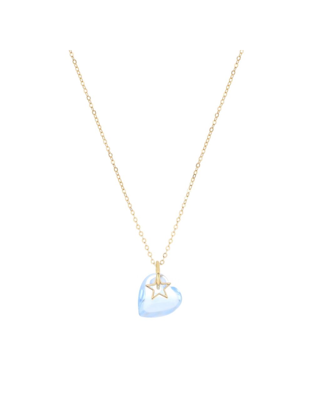 GIROCOLLO BATTITO CUORE AZZURRO - Tangredi Gioielleria