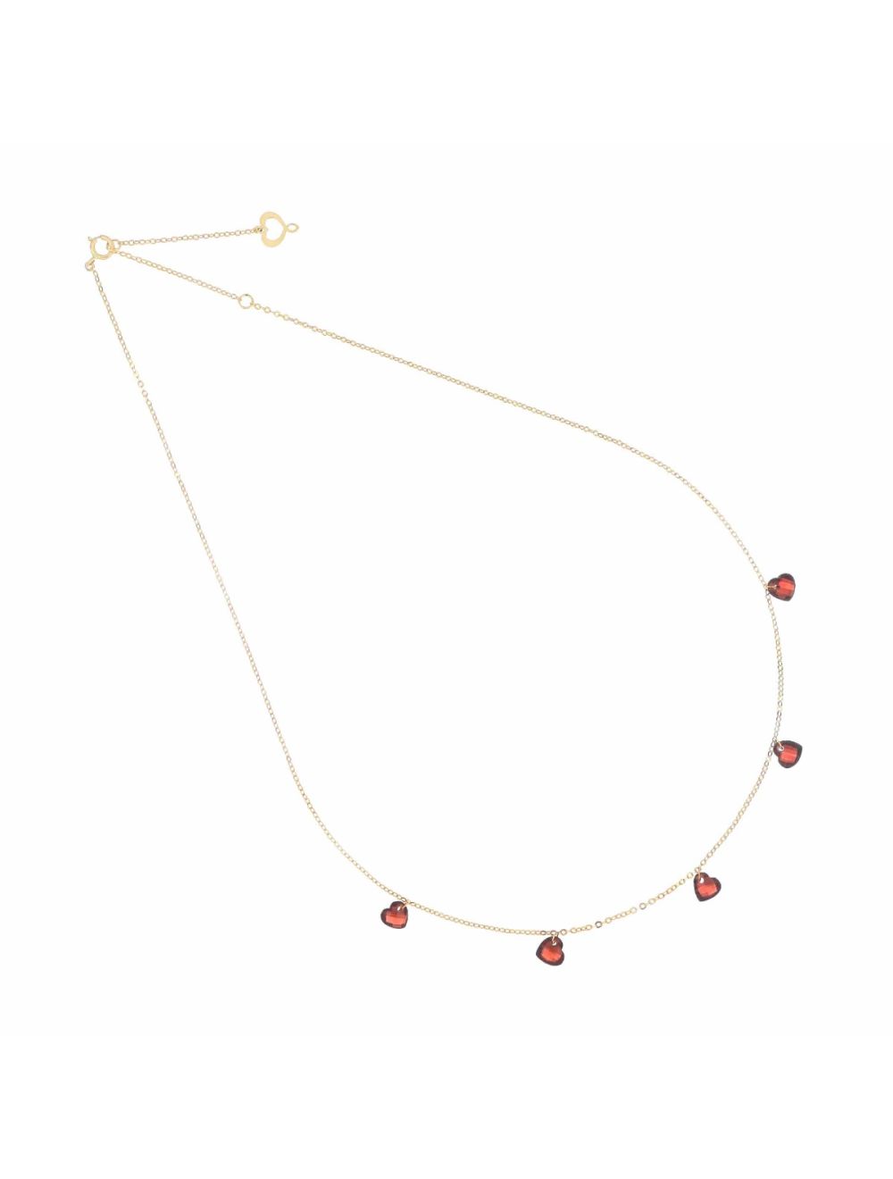 GIROCOLLO CUORI NUDI ROSSI - Tangredi Gioielleria