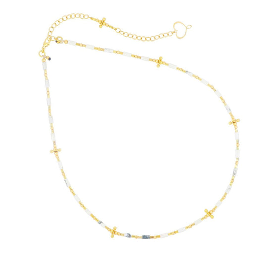 GIROCOLLO MIA AFRICA AULITE BIANCA CON ELEMENTI