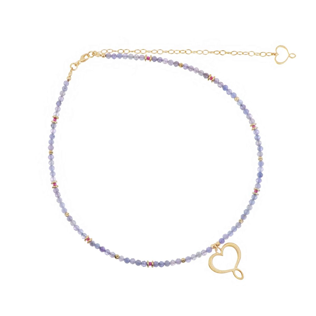 GIROCOLLO TANZANITE E RUBELLITE