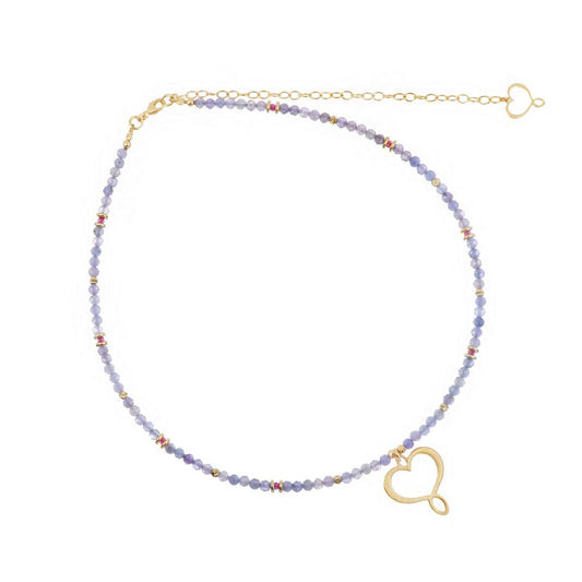 GIROCOLLO TANZANITE E RUBELLITE - Tangredi Gioielleria