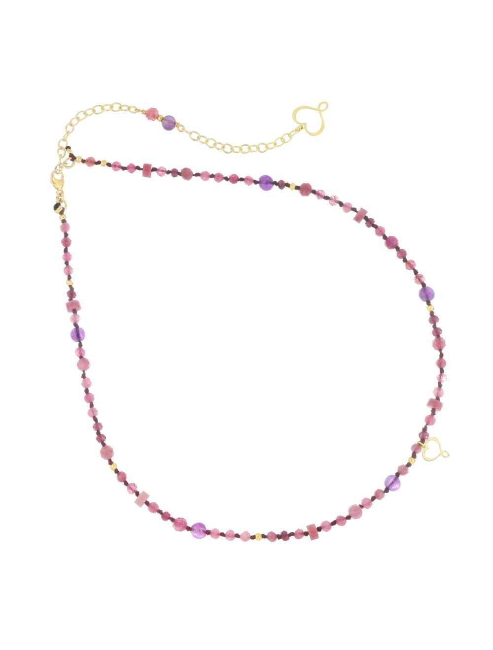 GIROCOLLO NODI TORMALINA ROSA