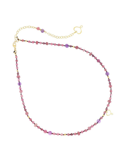 GIROCOLLO NODI TORMALINA ROSA