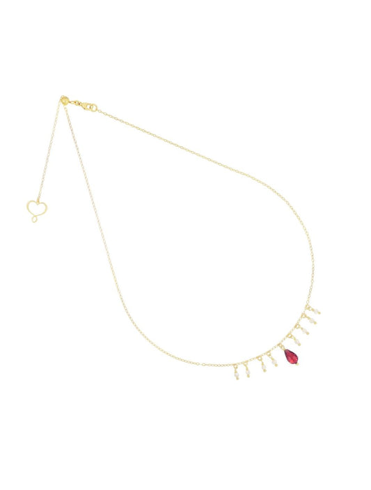 GIROCOLLO FRANGE PERLE E GRANATO