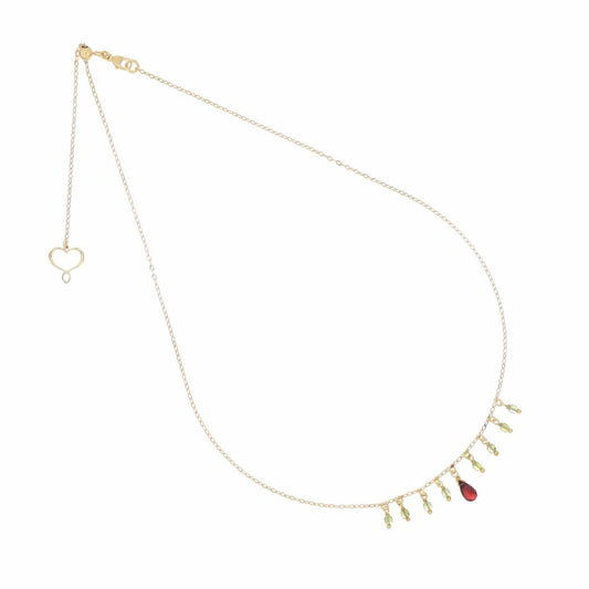 GIROCOLLO FRANGE GOCCIA DI GRANATO E PERIDOTO