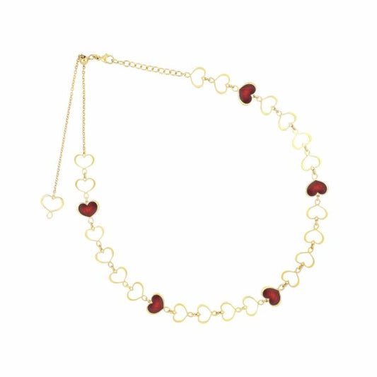 CHOCKER CUORI SMALTO BORDEAUX