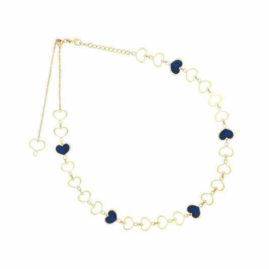 CHOCKER CUORI SMALTO BLU