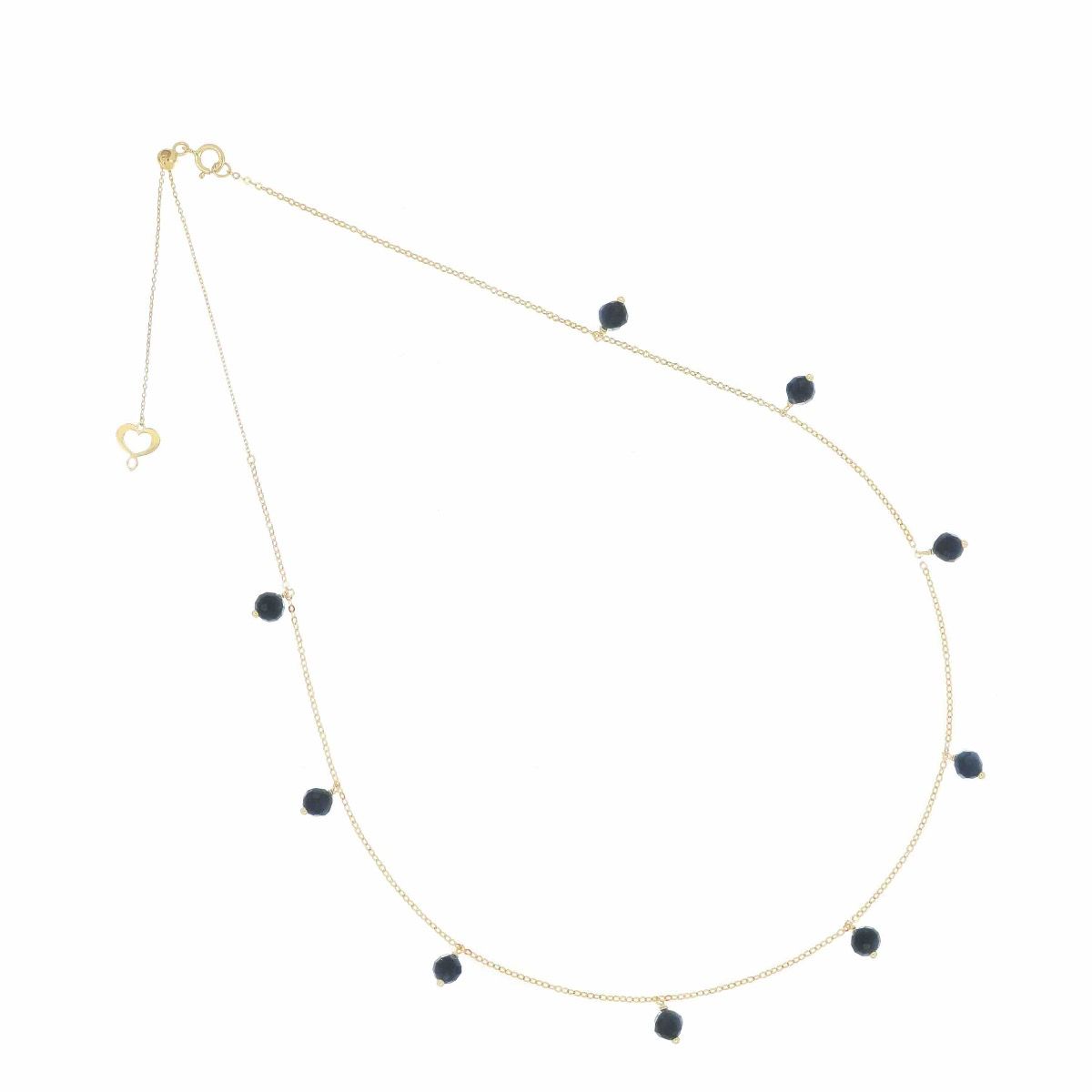 GIROCOLLO SFERE DI ZAFFIRI PENDENTI - Tangredi Gioielleria