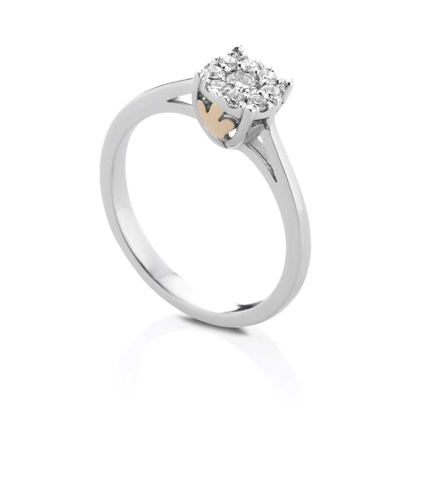 ANELLO CON ANGELI IN ORO E DIAMANTI - Tangredi Gioielleria