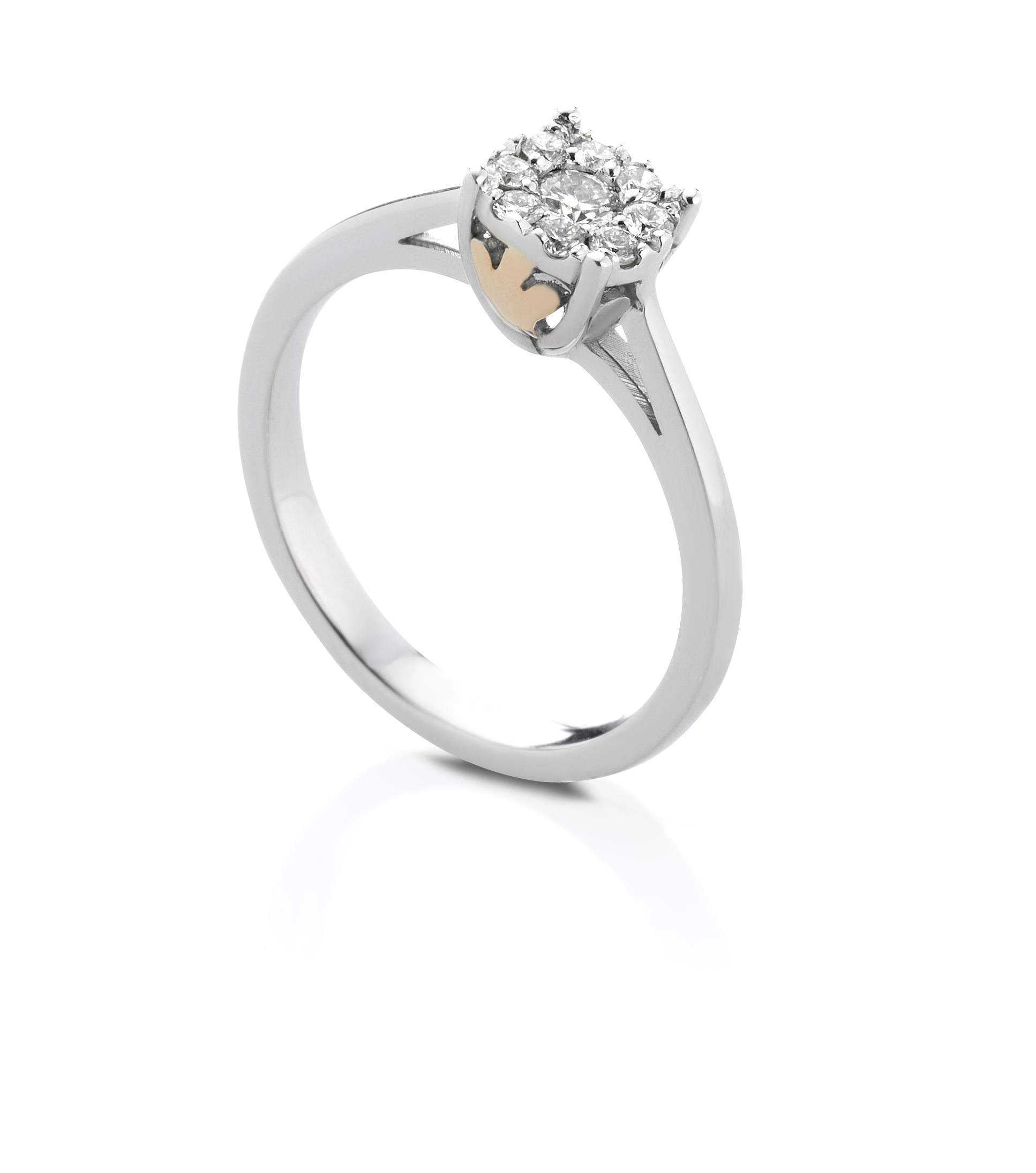 ANELLO CON ANGELI IN ORO E DIAMANTI - Tangredi Gioielleria