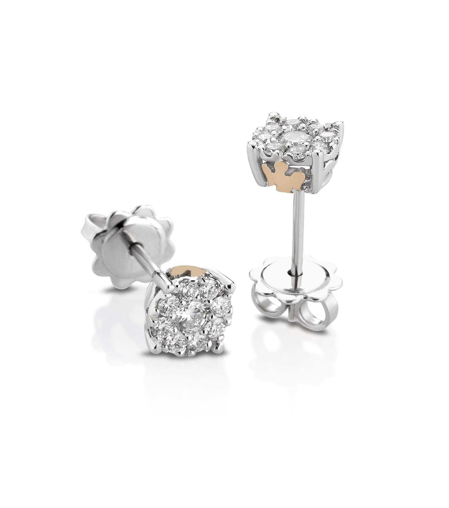 ORECCHINI CON ANGELO IN ORO E DIAMANTI - Tangredi Gioielleria