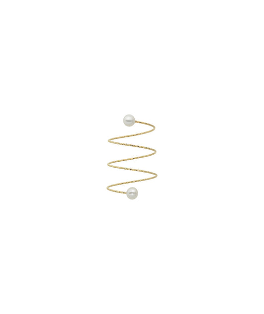 ANELLO NEVE SPIRALE ORO E PERLE - Tangredi Gioielleria