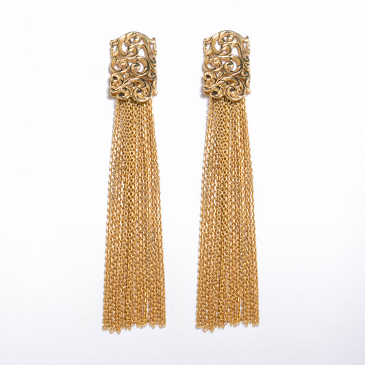 ORECCHINI A CASCATA DORATI - Tangredi Gioielleria