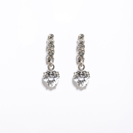 ORECCHINO ARGENTO CON CRISTALLO DI ROCCA - Tangredi Gioielleria