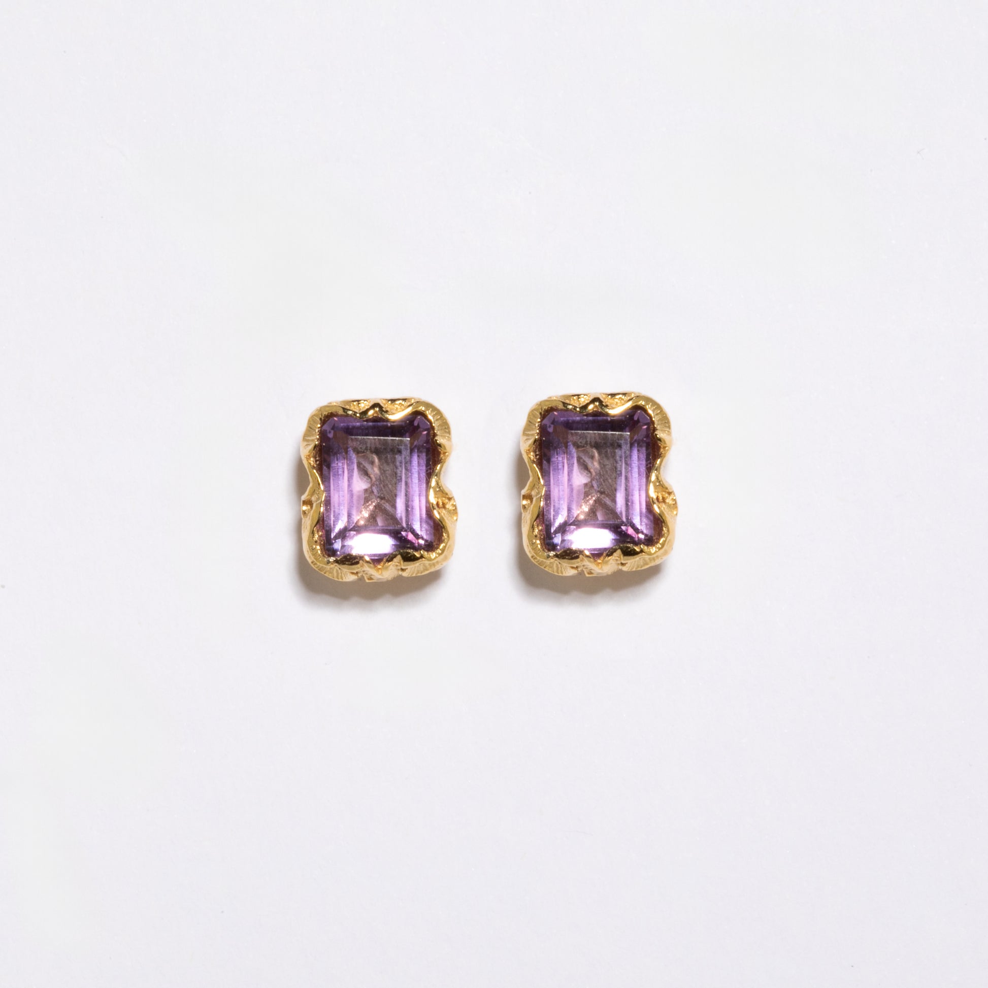 ORECCHINI PETIT DORATI CON AMETISTA - Tangredi Gioielleria