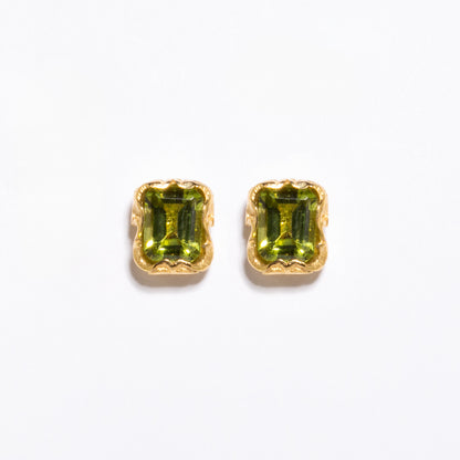 ORECCHINI PETIT DORATI CON PERIDOTO - Tangredi Gioielleria