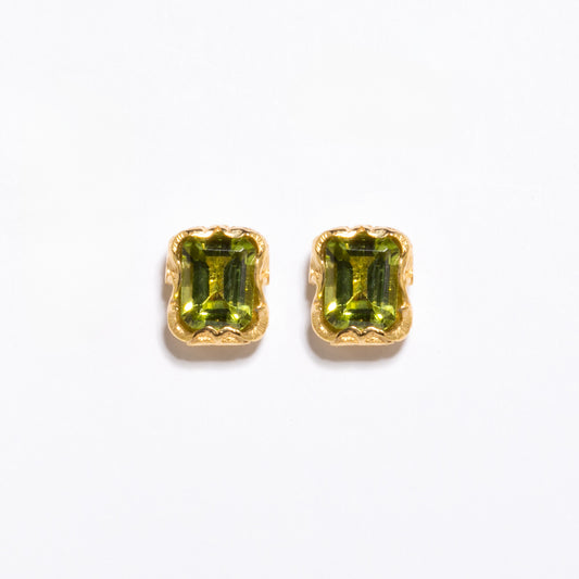 ORECCHINI PETIT DORATI CON PERIDOTO - Tangredi Gioielleria
