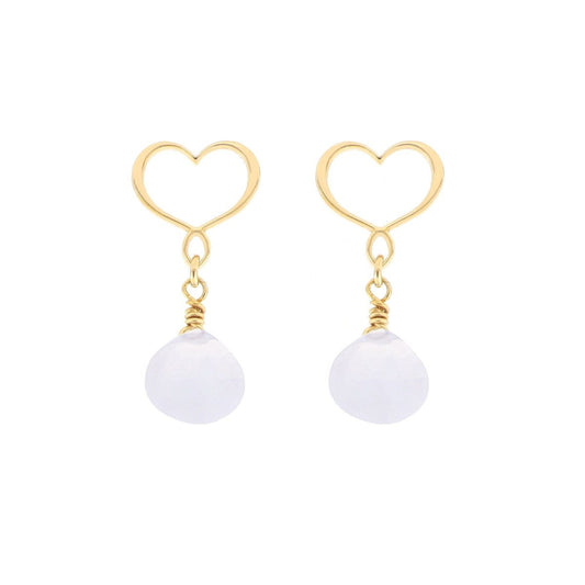 ORECCHINI CUORE CALCEDONIO