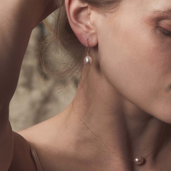 GIROCOLLO PERLA OVALE - Tangredi Gioielleria