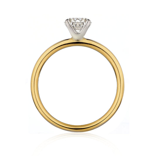 ANELLO SOLITARIO ORO E DIAMANTE - Tangredi Gioielleria